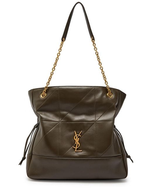 Saint Laurent Gray Jamie Quilted Leather Tote Bag
