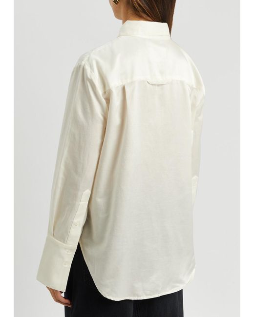 Citizens of Humanity White Camilla Satin Shirt for men