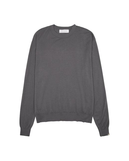 Extreme Cashmere Gray N°233 Class Cashmere-Blend Jumper for men
