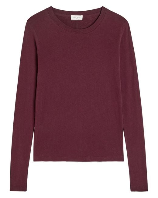 American Vintage Purple Gamipy Cotton T-Shirt