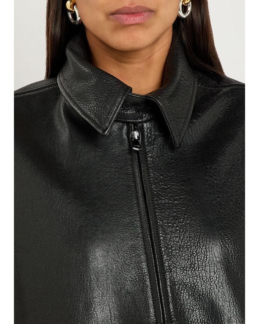 Nour Hammour Black Doran Leather Jacket