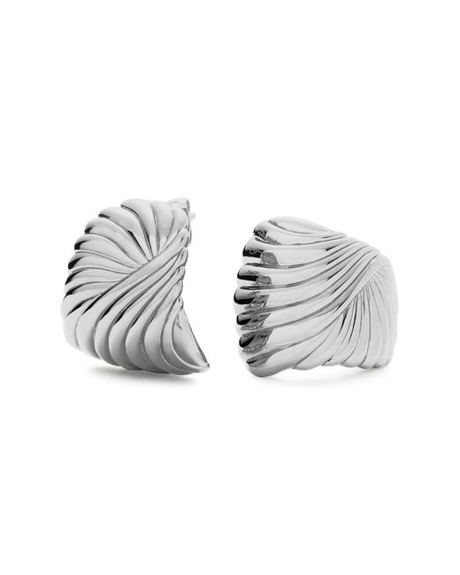 Missoma Metallic Ripple-Plated Stud Earrings