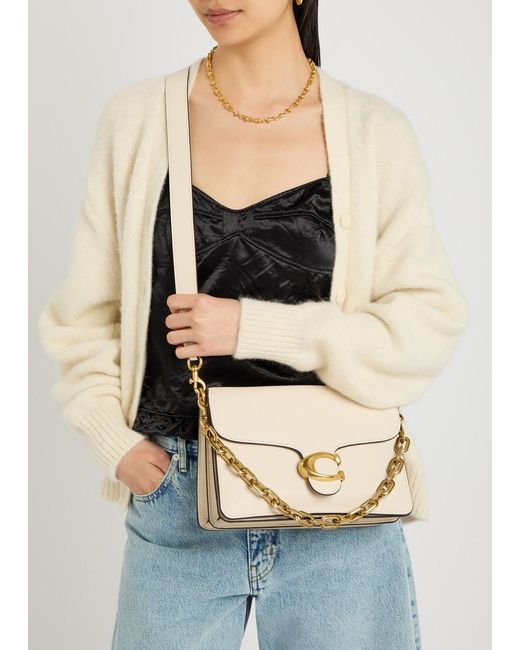 COACH Metallic Tabby Soft Chain Grained Leather Cross-Body Bag