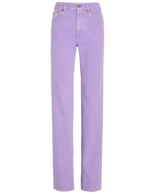 Chloé Purple Straight-Leg Jeans