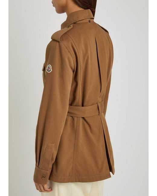 Moncler Brown Centaurea Belted Twill Jacket