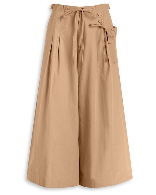 Damson Madder Natural Tatianna Cotton Culotte Trousers