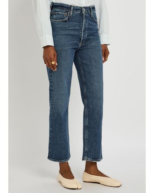 Agolde Blue 90S Pinch Waist Straight-Leg Jeans