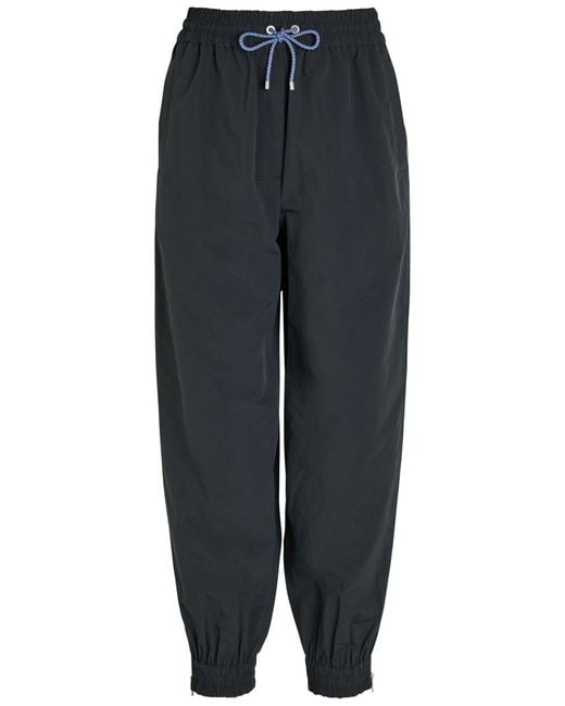 3.1 Phillip Lim Black Ripstop Zip-Sides Shell Sweatpants