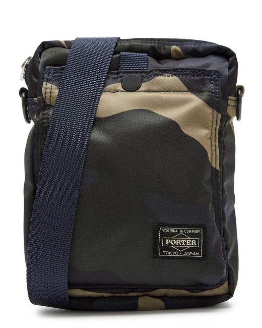 Porter-Yoshida and Co Black Counter Shade Camouflage Nylon-Twill Shoulder Bag for men