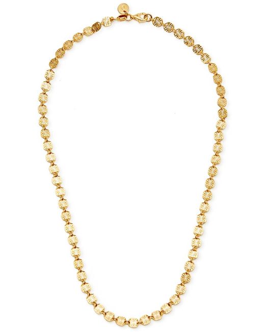 Daisy London White Sunburst 18kt -plated Necklace