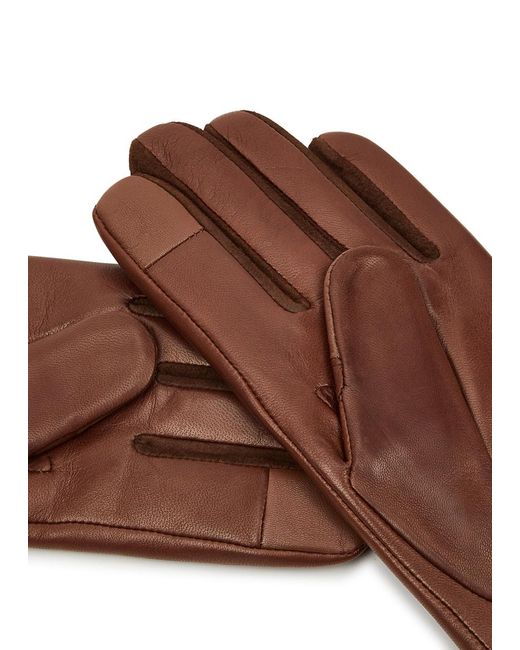 Handsome Stockholm Brown Essentials Leather Gloves for men