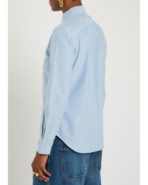 Polo Ralph Lauren Blue Logo-Embroidered Cotton Shirt