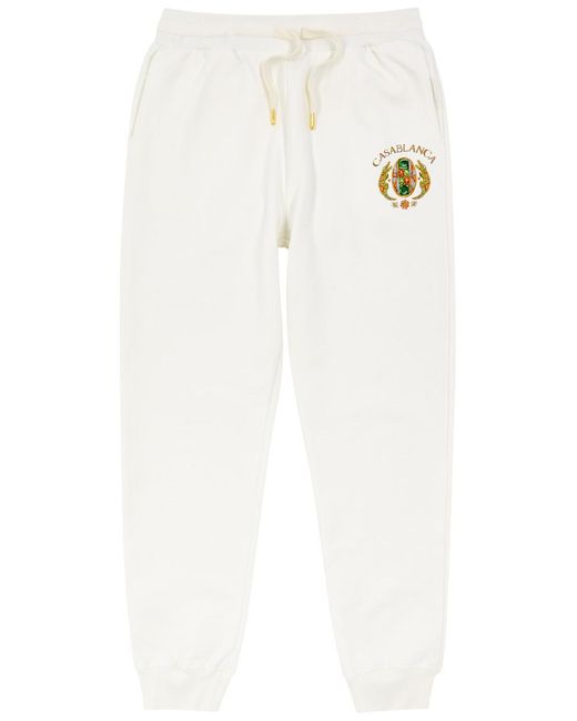 Casablancabrand White Joyaux D'afrique Tennis Club Cotton Sweatpants for men