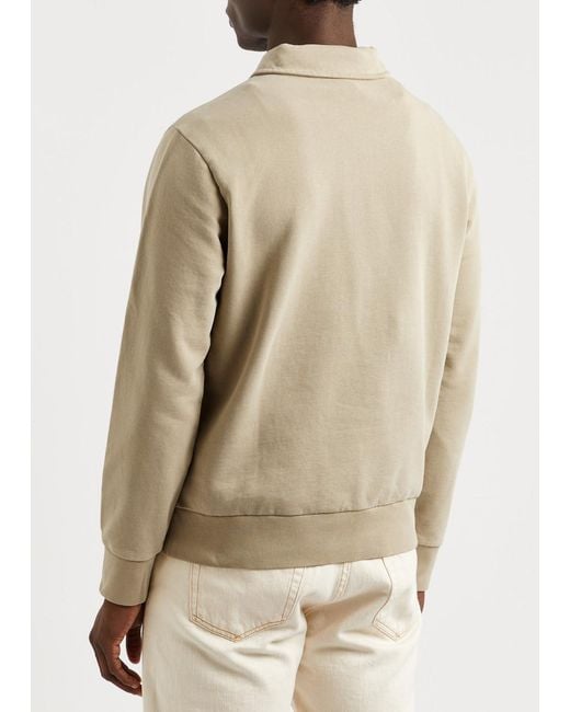 Polo Ralph Lauren Natural Half-Zip Logo Cotton Sweatshirt for men