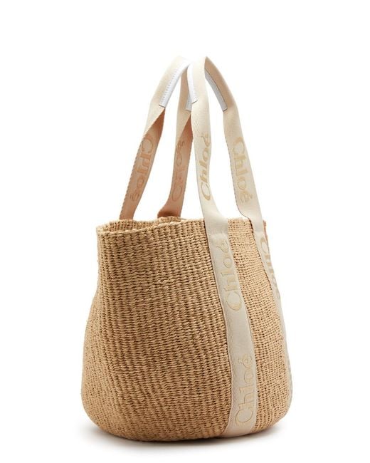 Chloé Natural Sense Large Raffia Basket Bag