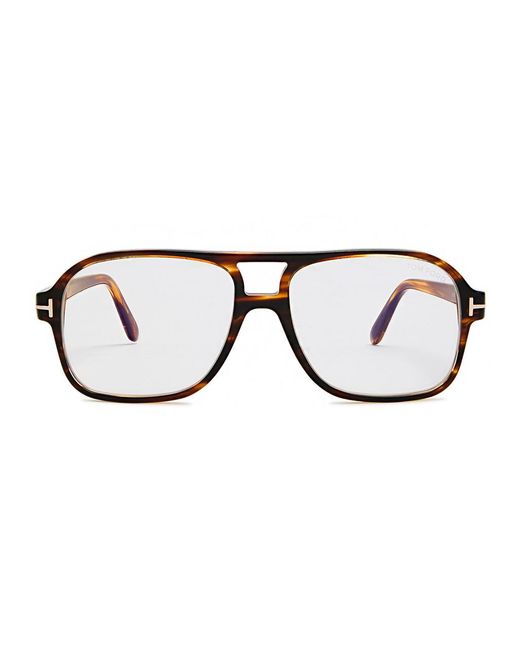 Tom Ford Black D-Frame Acetate Optical Glasses for men