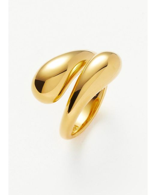 Missoma Metallic Savi Crossover 18kt -plated Ring