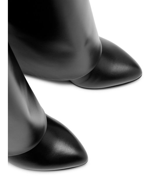 Givenchy Black Shark Lock 90 Leather Knee-High Boots