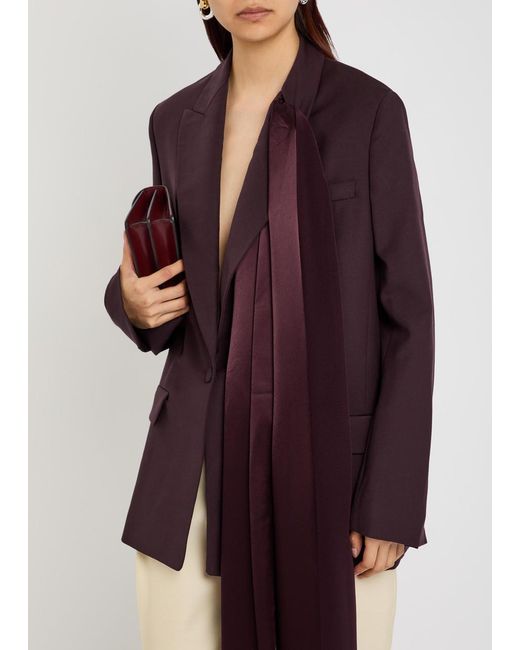 Roksanda Purple Isabel Scarf Wool Blazer