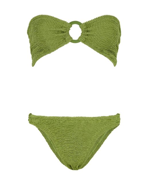 Hunza G Green Gloria Seersucker Bikini