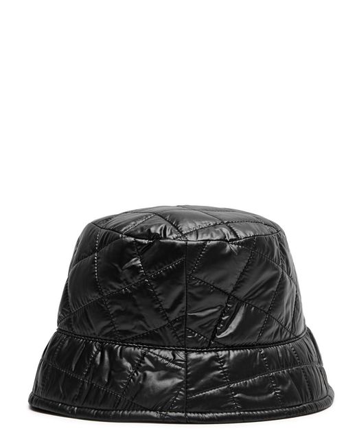 Moncler Black Logo Quilted Shell Bucket Hat