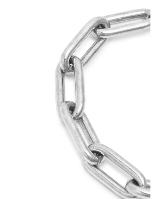 Saint Laurent Metallic Argent Chain Bracelet for men