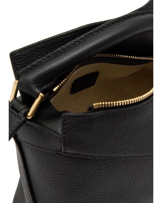 Loewe Black Puzzle Edge Mini Grained Leather Top Handle Bag