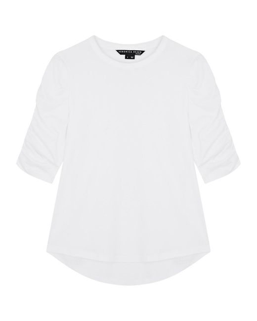 Veronica Beard White Waldorf Cotton T-shirt
