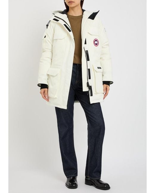 Canada Goose White Expedition Hooded Arctic-Tech Parka