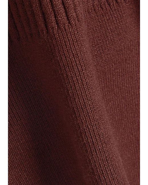 Varley Red Lois Ribbed Knit Top