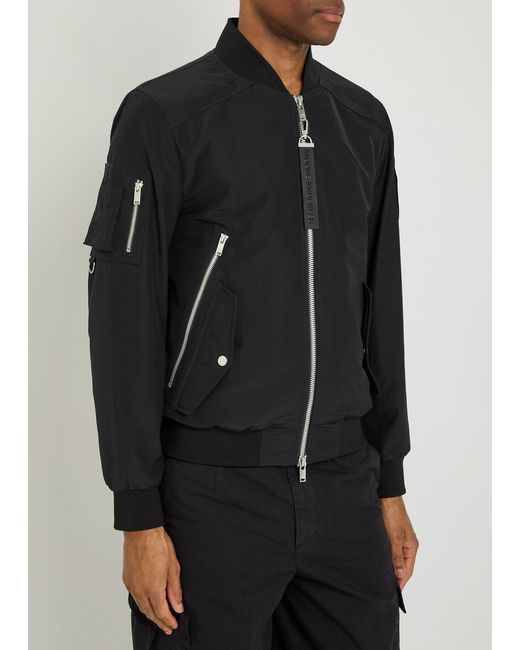 Moose Knuckles Black Courville Shell Bomber Jacket for men