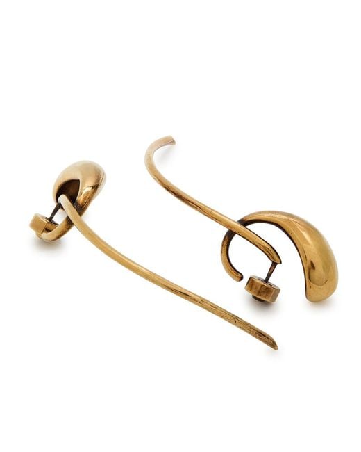 Khaite White Cyclone Antique 18Kt-Plated Drop Earrings