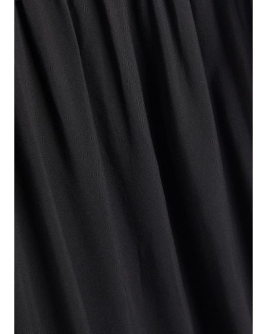 Faithfull The Brand Black Lenise Linen And Jersey Maxi Dress