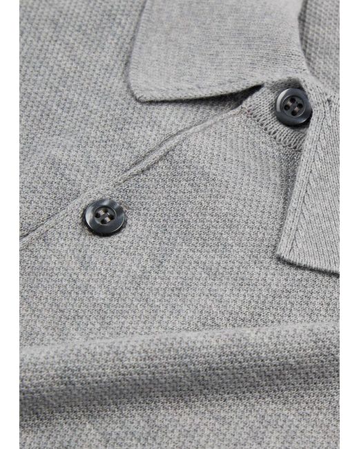 John Smedley Gray Roth Piqué Cotton Polo Shirt for men