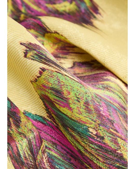 ALÉMAIS Metallic Jerry Floral-Jacquard Woven Midi Dress