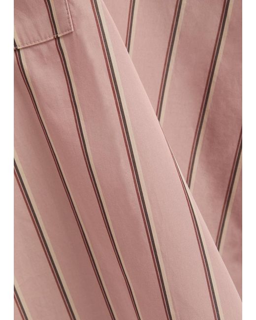 Vince Pink Striped Cotton-Poplin Shirt