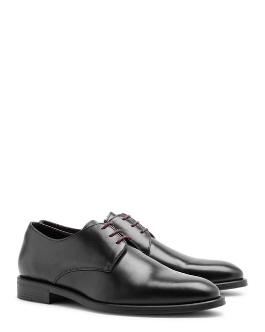 PS by Paul Smith Black Bayard Leather Derby Shoes for men