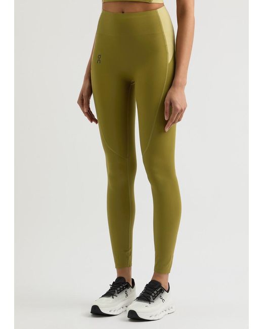 On Shoes Green Movement Panelled Stretch-Jersey Leggings