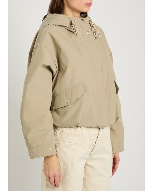 Moncler Natural Eucalyptus Padded Hooded Shell Jacket