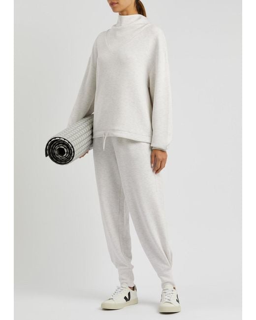 Varley White Betsy Stretch-jersey Sweatshirt