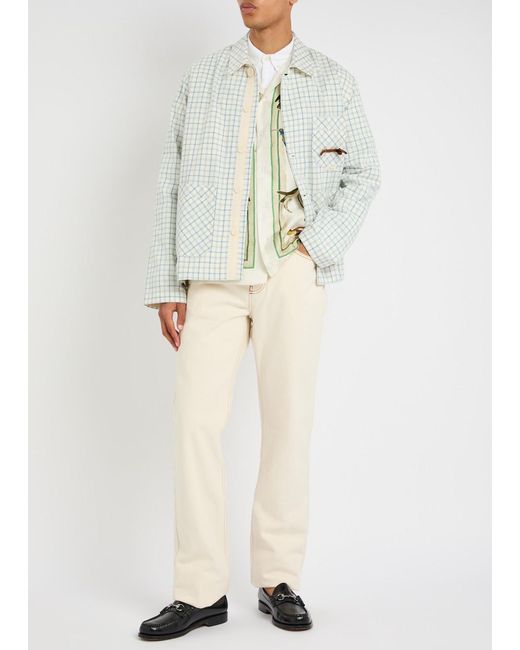 S.S.Daley White Clarence Cotton-Blend Jacket for men
