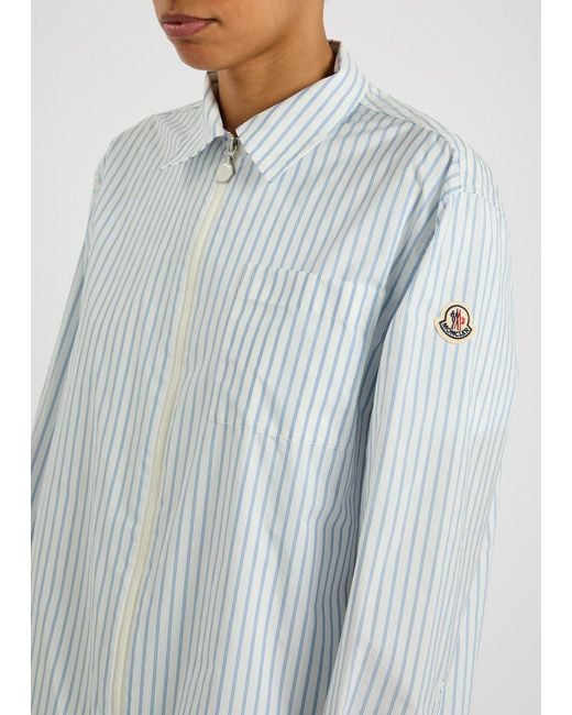 Moncler White Striped Shell Shirt
