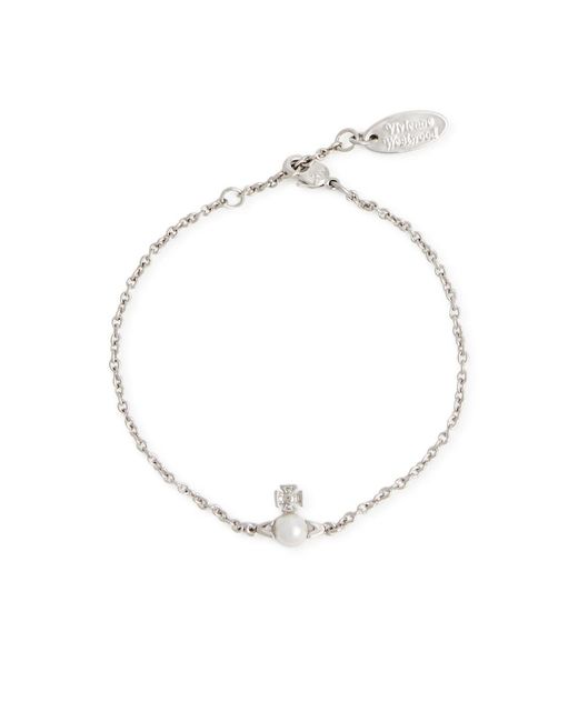 Vivienne Westwood White Balbina Orb Bracelet