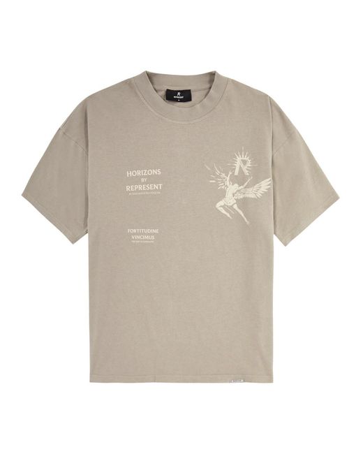 Represent White Icarus Printed Cotton T-shirt for men