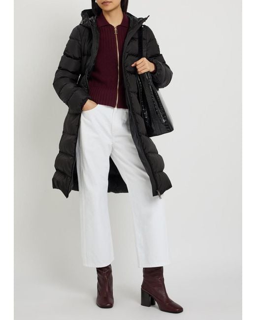 Moncler Black Avocette Hooded Padded Nylon Coat