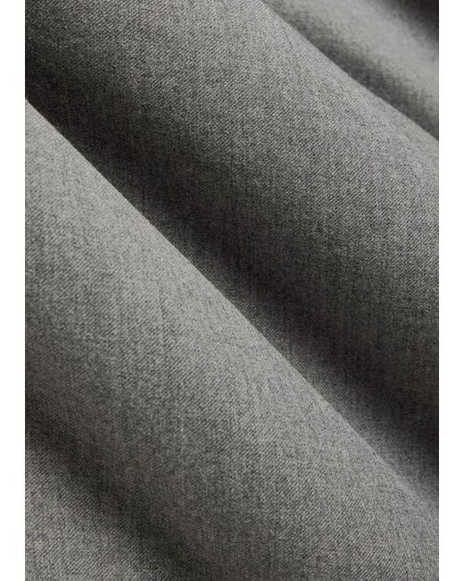 Maria McManus Gray Straight-Leg Stretch-Wool Trousers