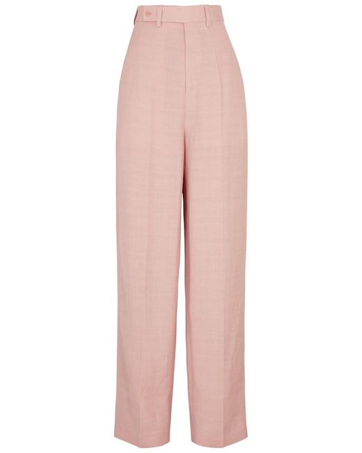 Petar Petrov Pink Back To Town Wide-Leg Trousers