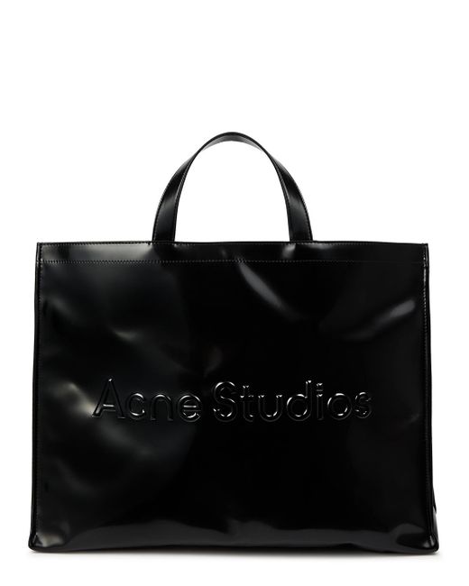 Acne Studios Logo Patent Leather Tote in Black Lyst