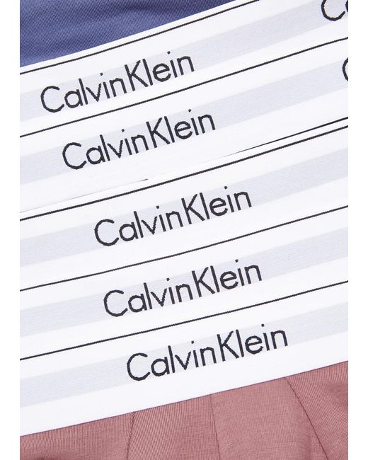 Calvin Klein Red Logo Stretch-cotton Briefs for men