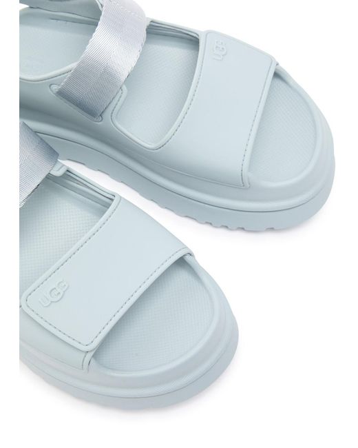 Ugg White Golden Glow Rubber Sandals
